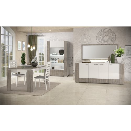 nowoczesna komoda 4 drzwiowa na wysoki połysk do salonu i jadalni CAPRICCI