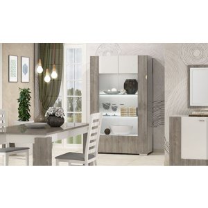 nowoczesna komoda 4 drzwiowa na wysoki połysk do salonu i jadalni CAPRICCI 